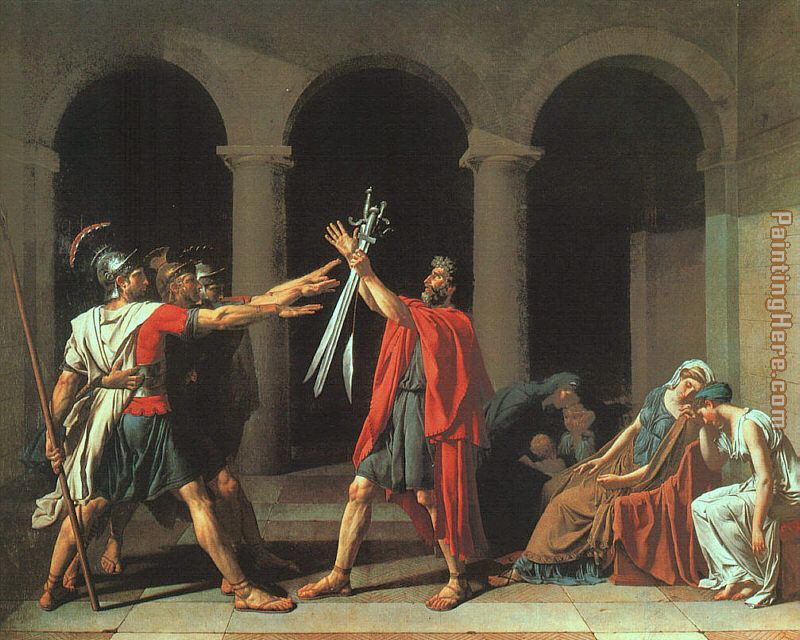 The Oath of the Horatii painting - Jacques-Louis David The Oath of the Horatii art painting